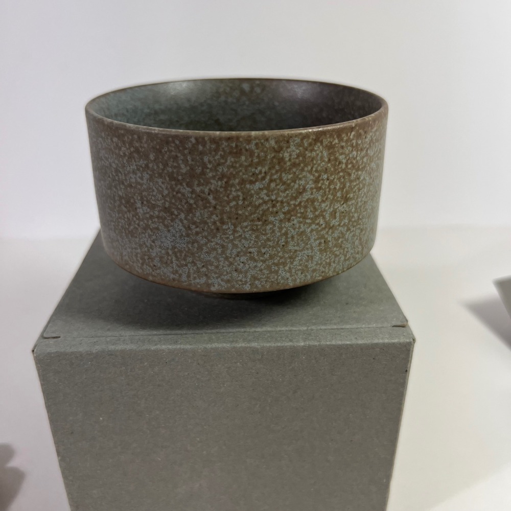 Yamatsu Pottery Matcha Wan Surizuri Gray Ceramic Bowl NOB No Muddler
